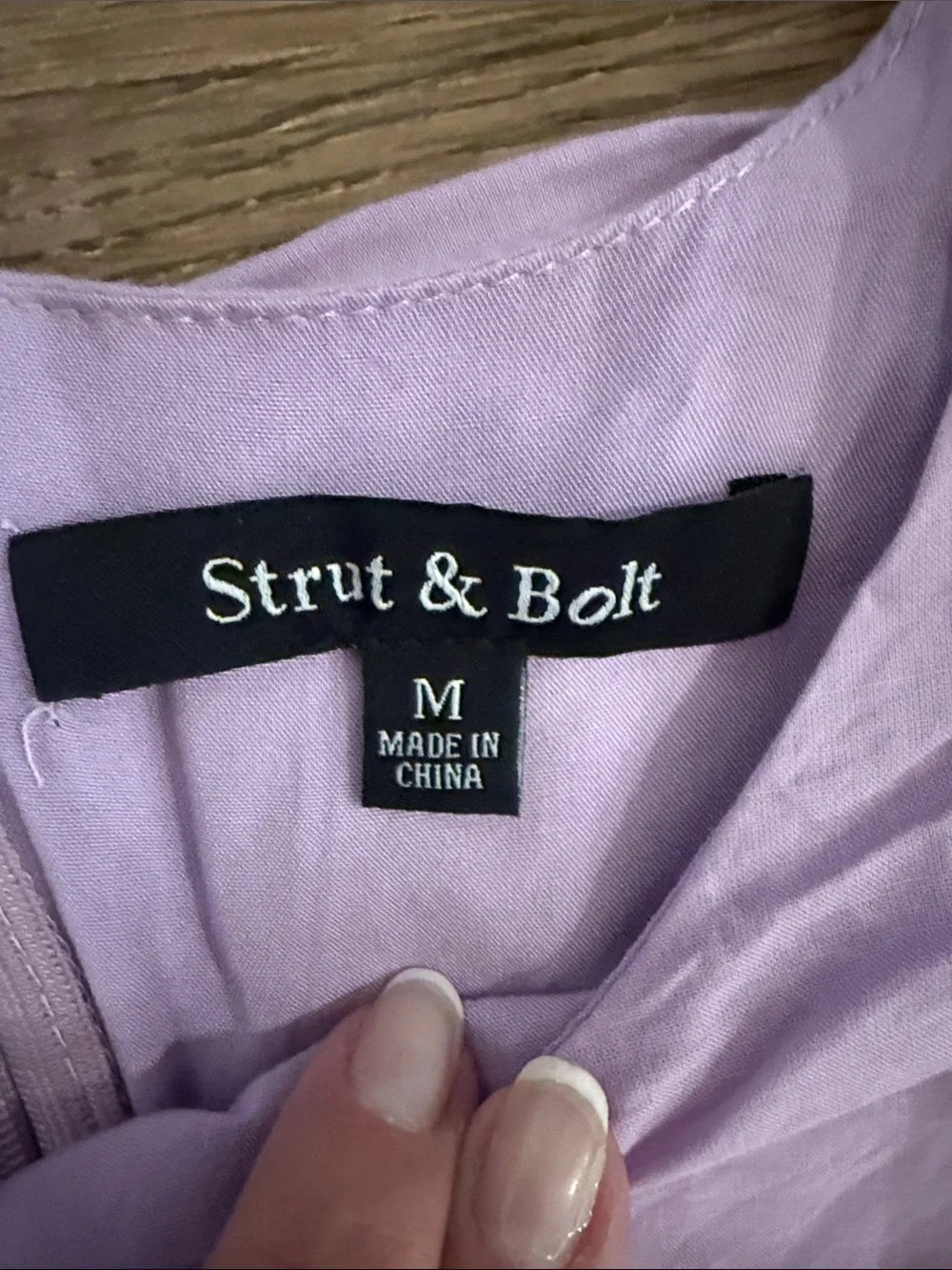 Strut & Bolt Puff-Sleeve Lavender Mini Dress with Draped Skirt Size Medium